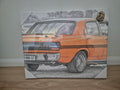 orange Ford XY GT canvas print 40x50cm