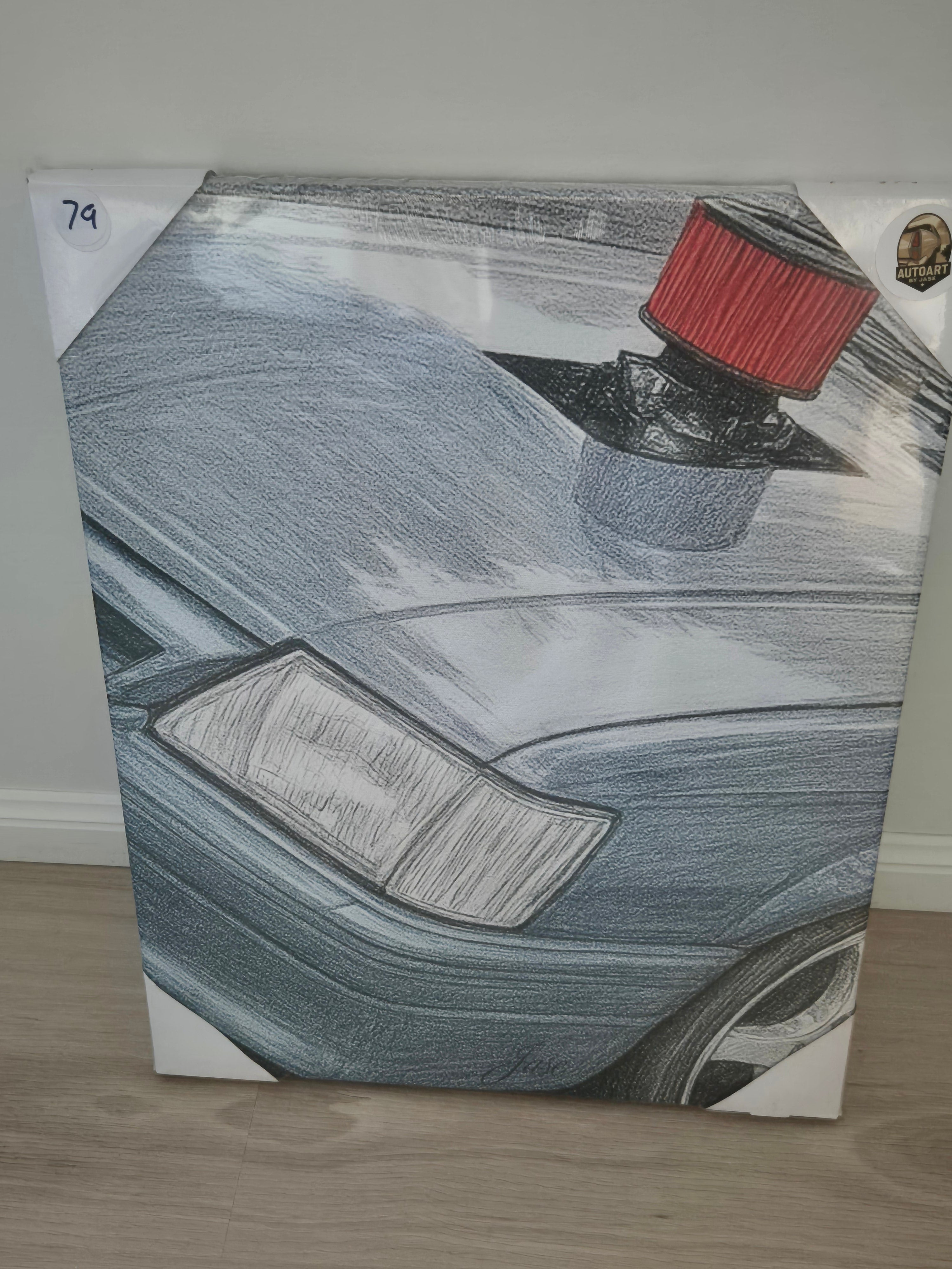 Blue holden VK commodore canvas print 40x50cm