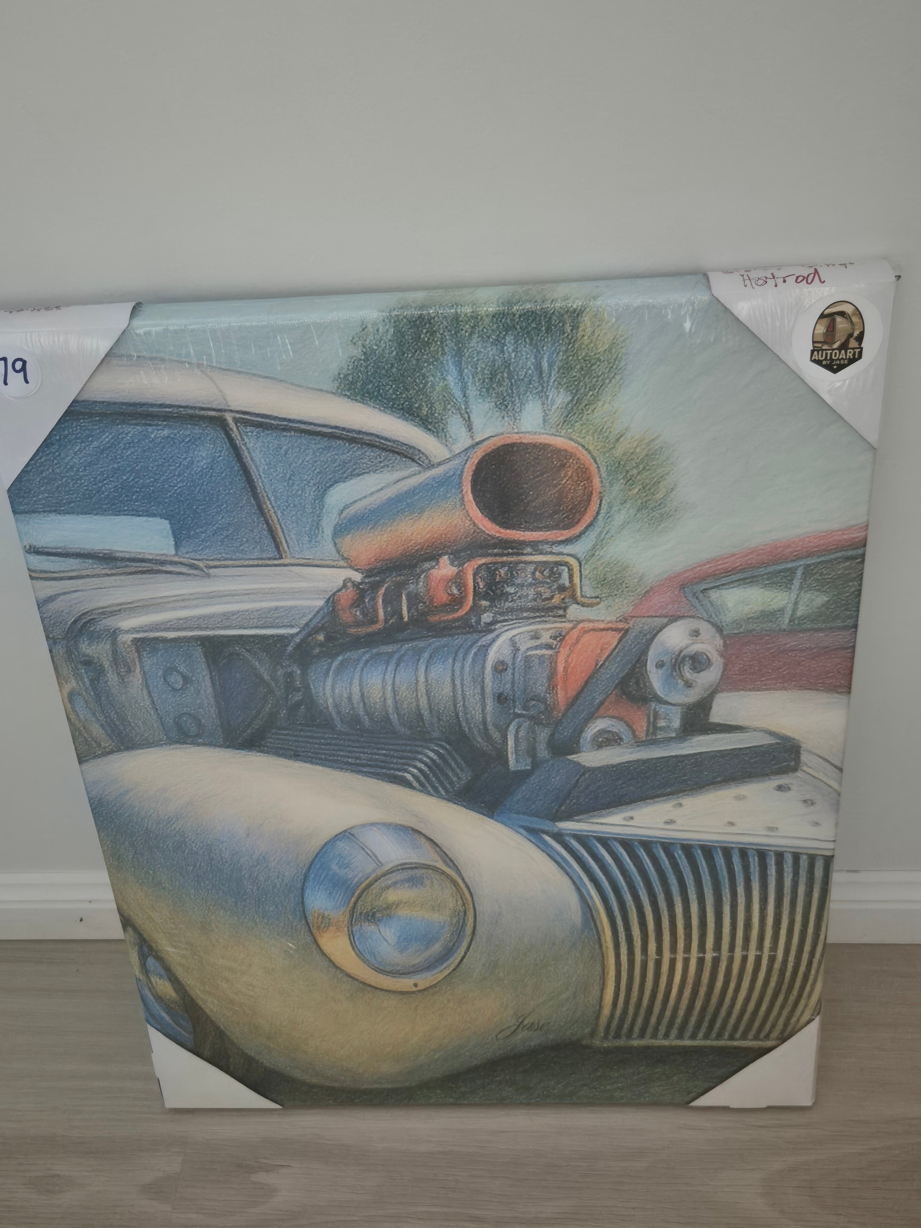 Blown hotrod canvas print 40x50cm