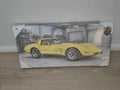 Yellow corvette stingray canvas print 30x60cm