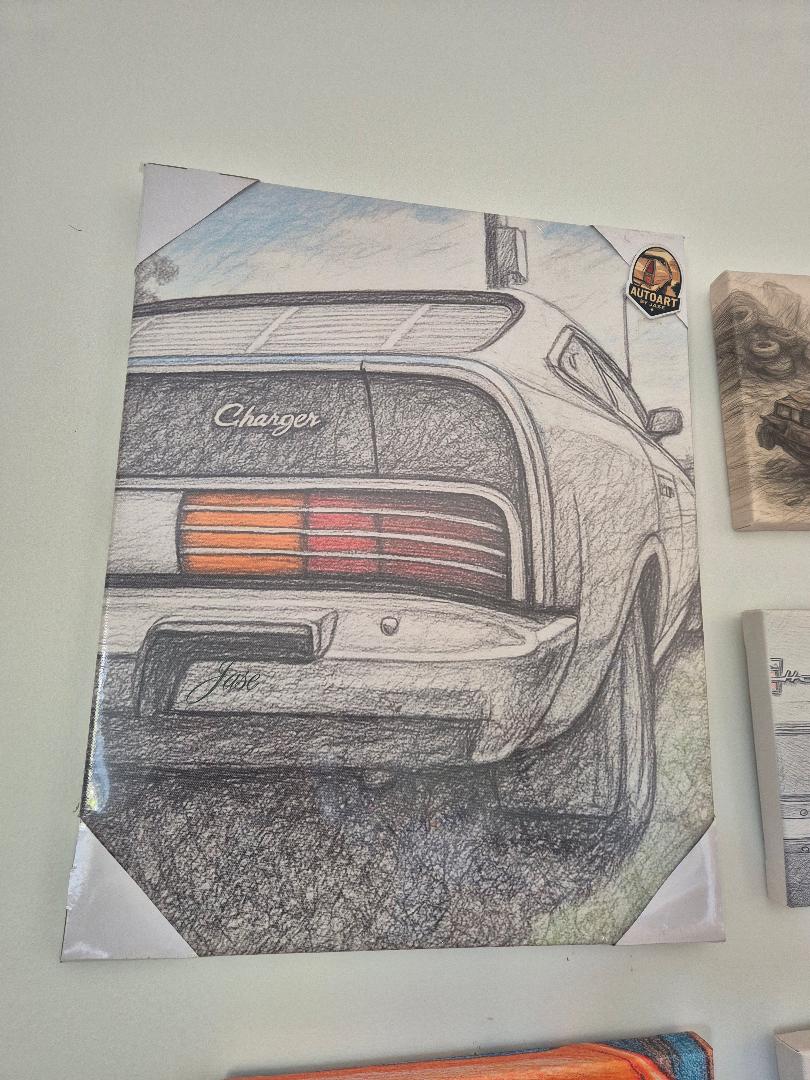 Valiant charger canvas print 40x50cm