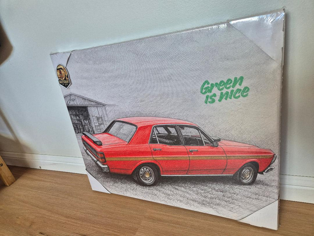 Ford XY GT canvas print red 40x50cm