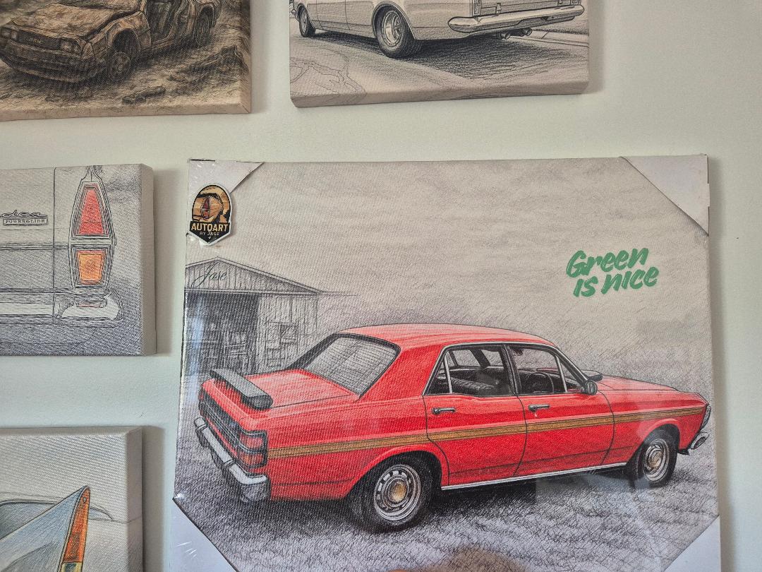 Ford XY GT canvas print red 40x50cm