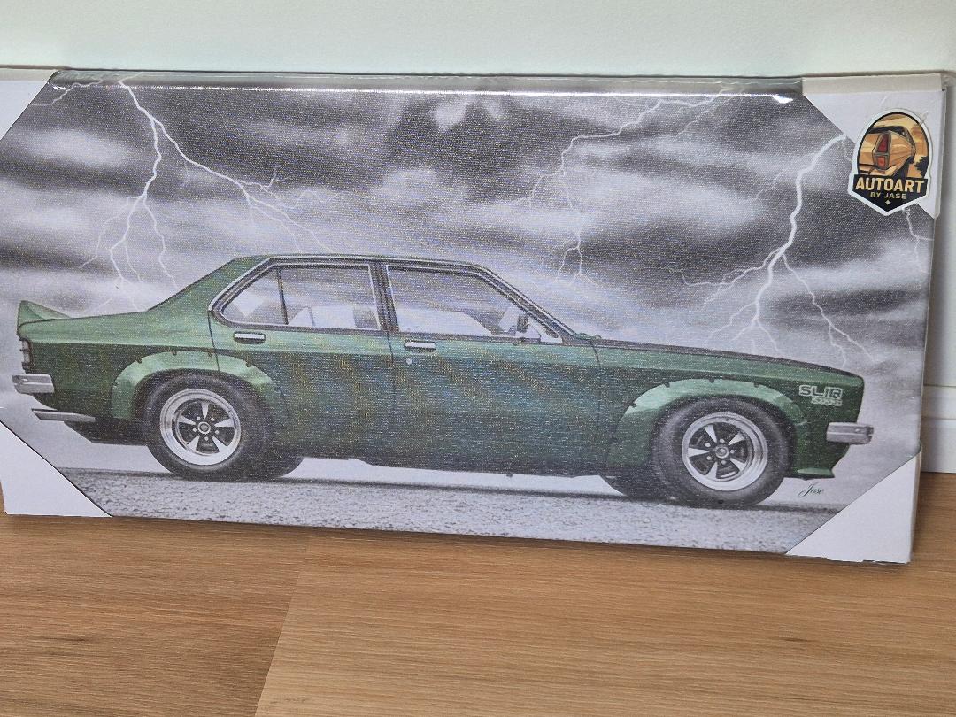 Green holden Torana SLR5000 canvas print 30x60cm panoramic
