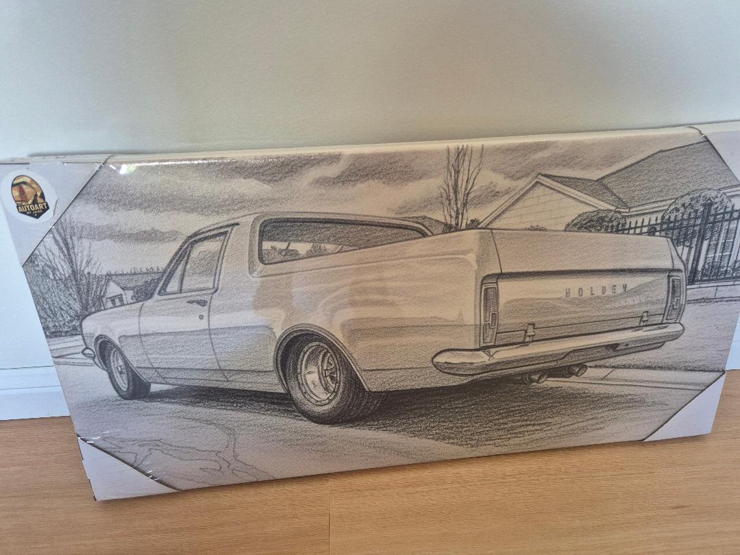 Holden HK ute 30x60cm panoramic canvas print