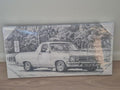 The HR holden ute canvas print 30x60cm