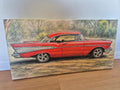 Red 57 chevy 30x60 canvas print ready to hang